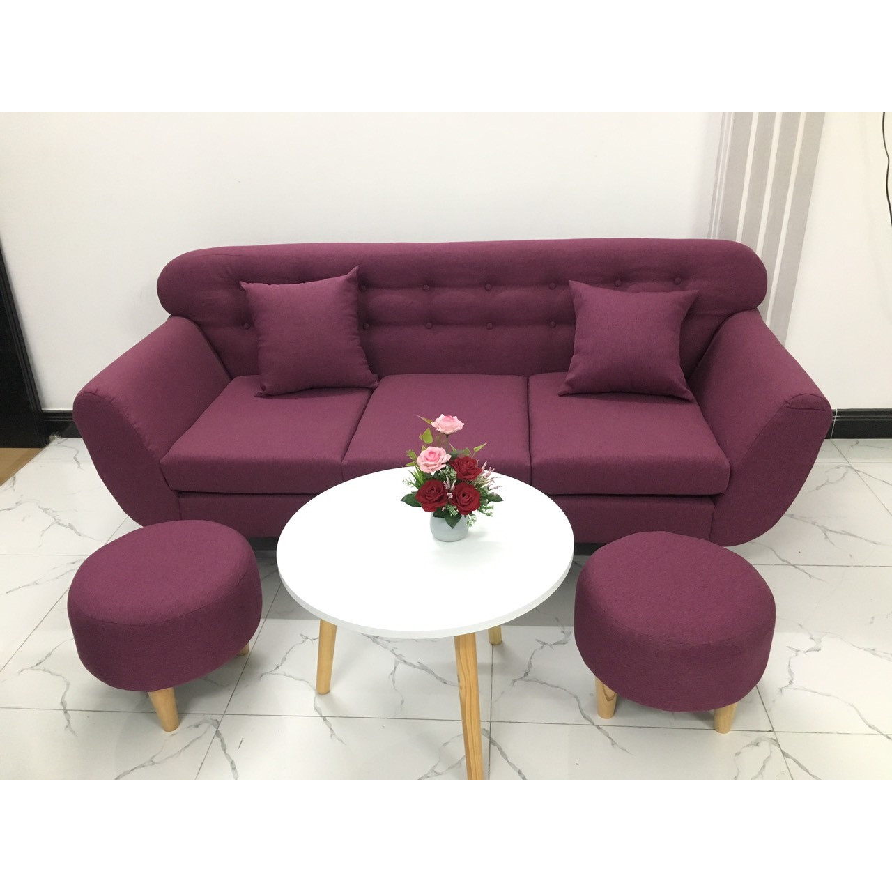 Bộ sofa băng tím Linco sofa bed phòng khách SFB1