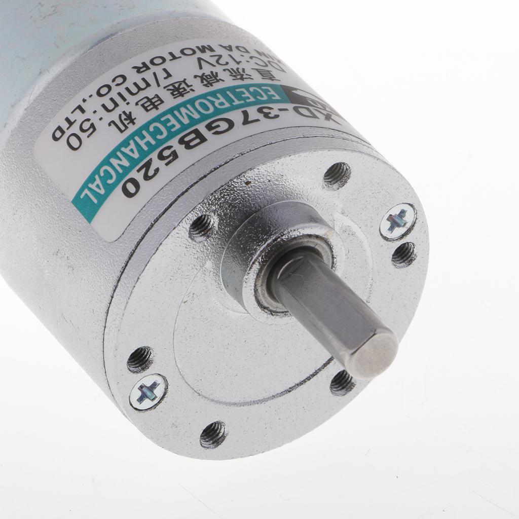 XD-37GB520 DC12V 10W 50RPM Micro Gear Motor High Adjustable Speed