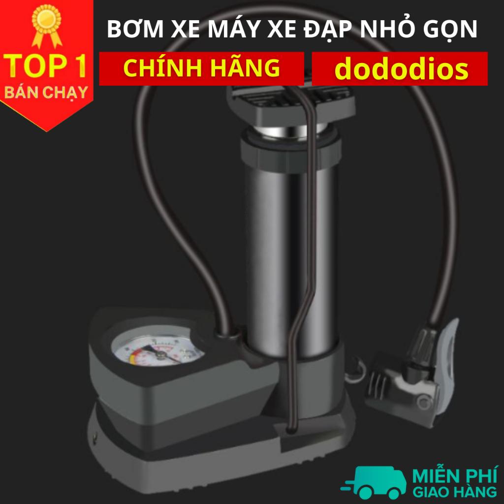 Bơm xe máy xe đạp nhỏ gọn dododios đầu van đa năng