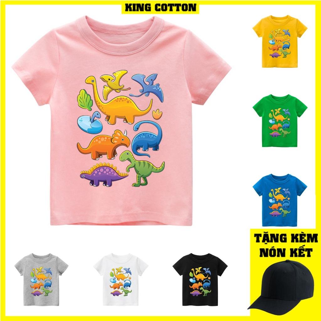 Áo thun trẻ em KHỦNG LONG, 8 màu áo, đầy đủ size có big size, MÀU KHÁC NHẮN TIN SHOP