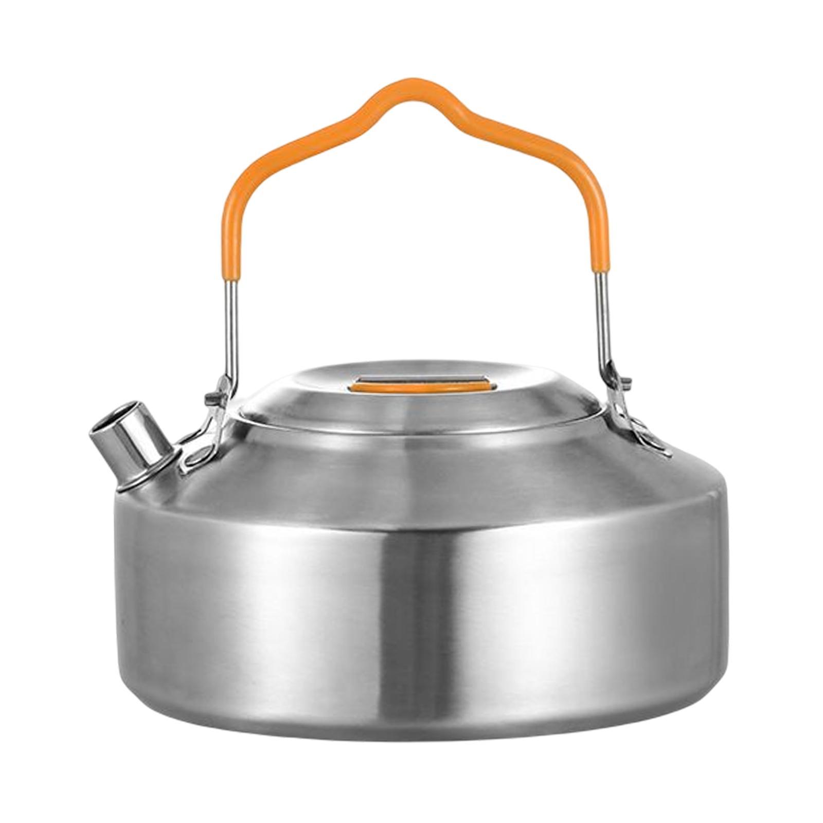 Camping Kettle Teapot Cookware with Handle Outdoor Tea Coffee Pot for Hiking
