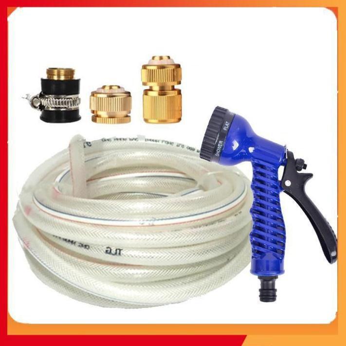 Bộ dây tăng áp 3 lần vòi xịt nước rửa xe, tưới cây loại 3-5m 206843