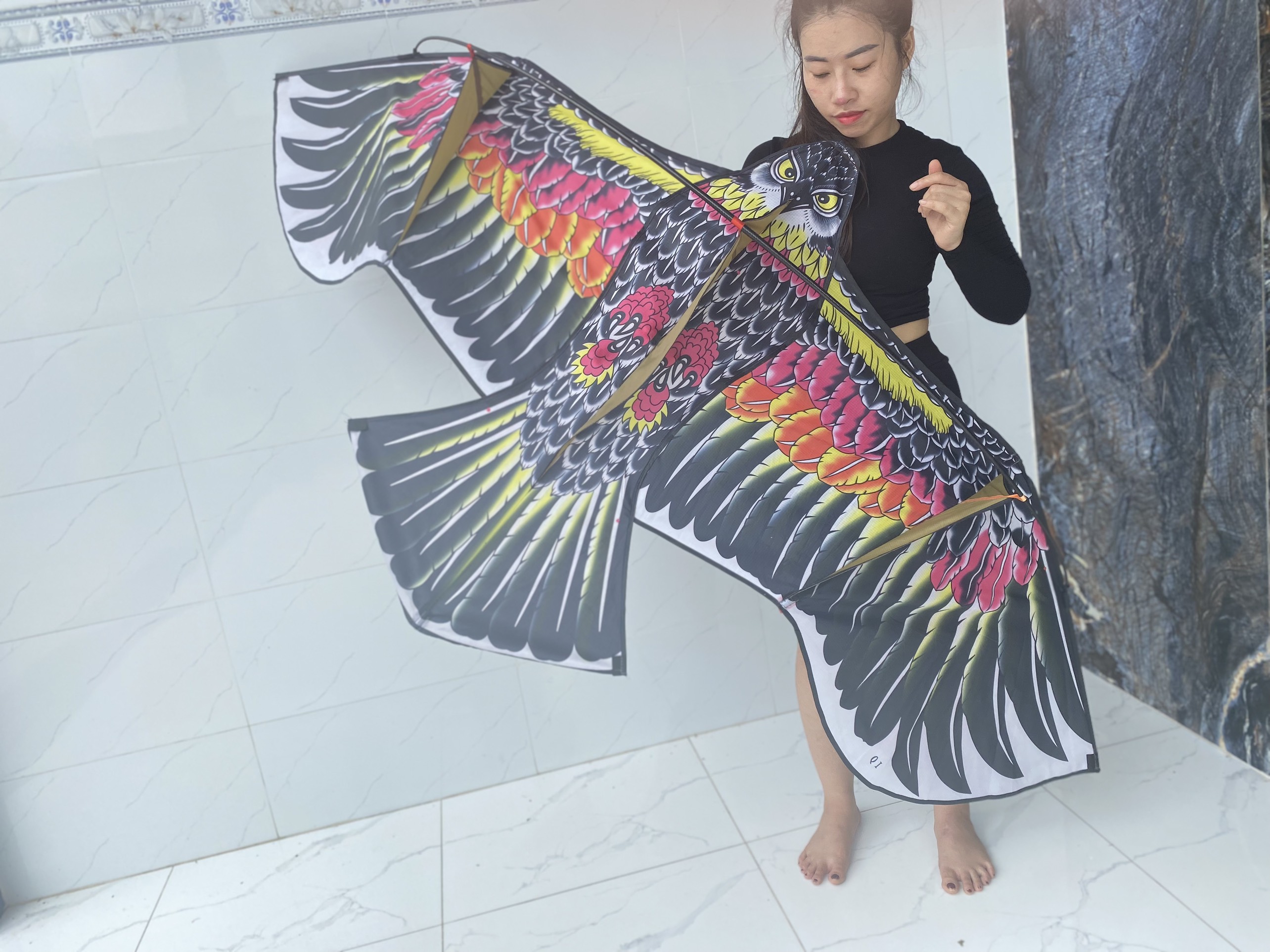 Diều đại bàng 2.4m khung cacbon giao màu ngẫu nhiên