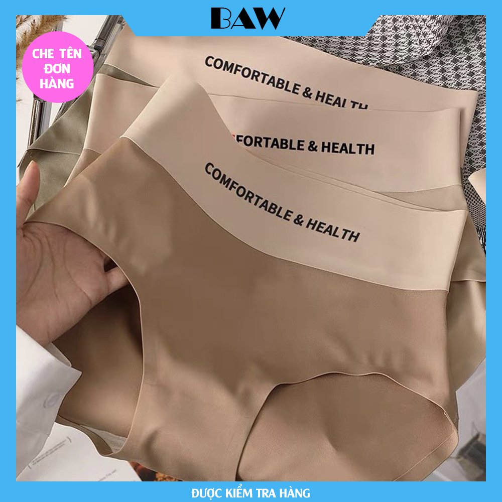 Bộ 5 Quần Lót Nữ Đúc Su Cạp Cao Chữ COMFORTABLE Thể Thao thương hiệu BAW mã KQA17