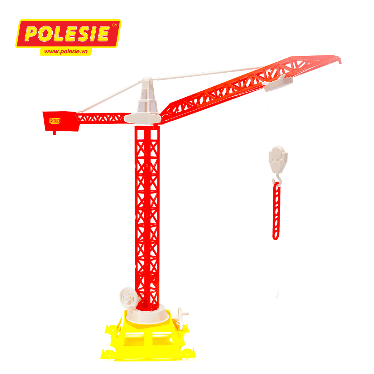 Cần cẩu tháp Số 2 (4 bánh) đồ chơi - Polesie Toys - Màu ngẫu nhiên