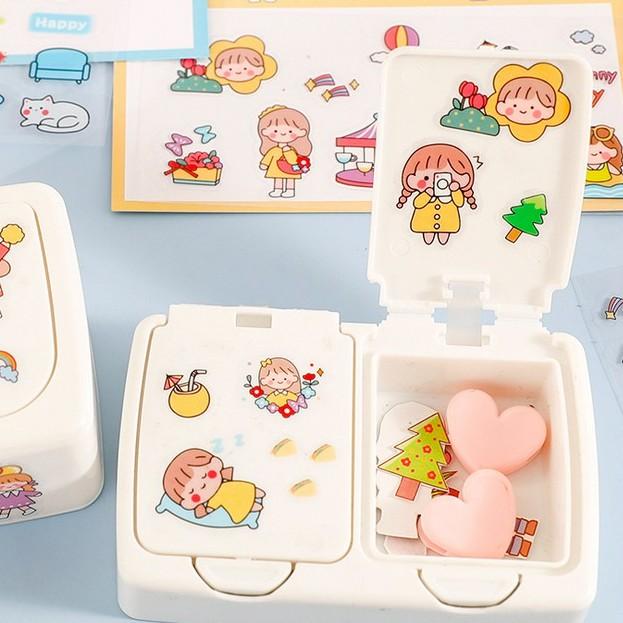 Sticker dán nhiều họa tiết hình ảnh dễ thương cute