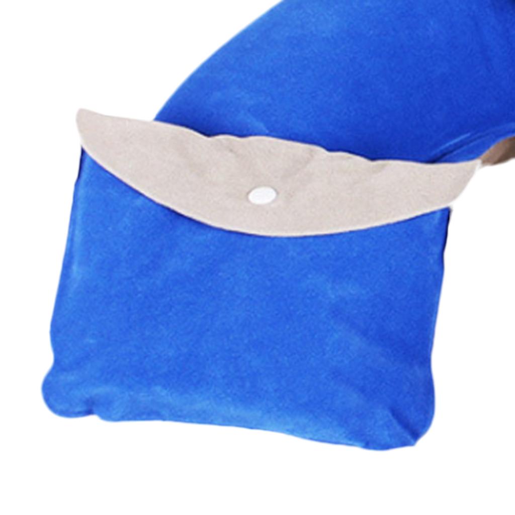 Travel Plane Inflatable U Shape Pillow Comfortable Neck Head Rest Air Soft Cushion