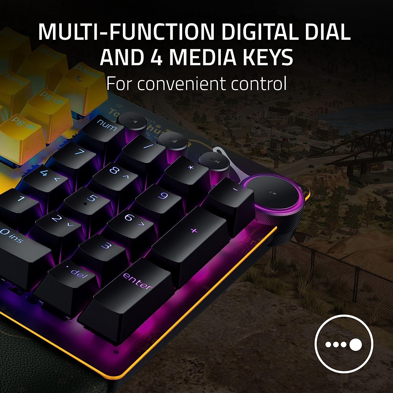 Bàn phím có dây Razer Huntsman V2-Optical Gaming Keyboard-PUBG: Battlegrounds Edition _Mới, hàng chính hãng