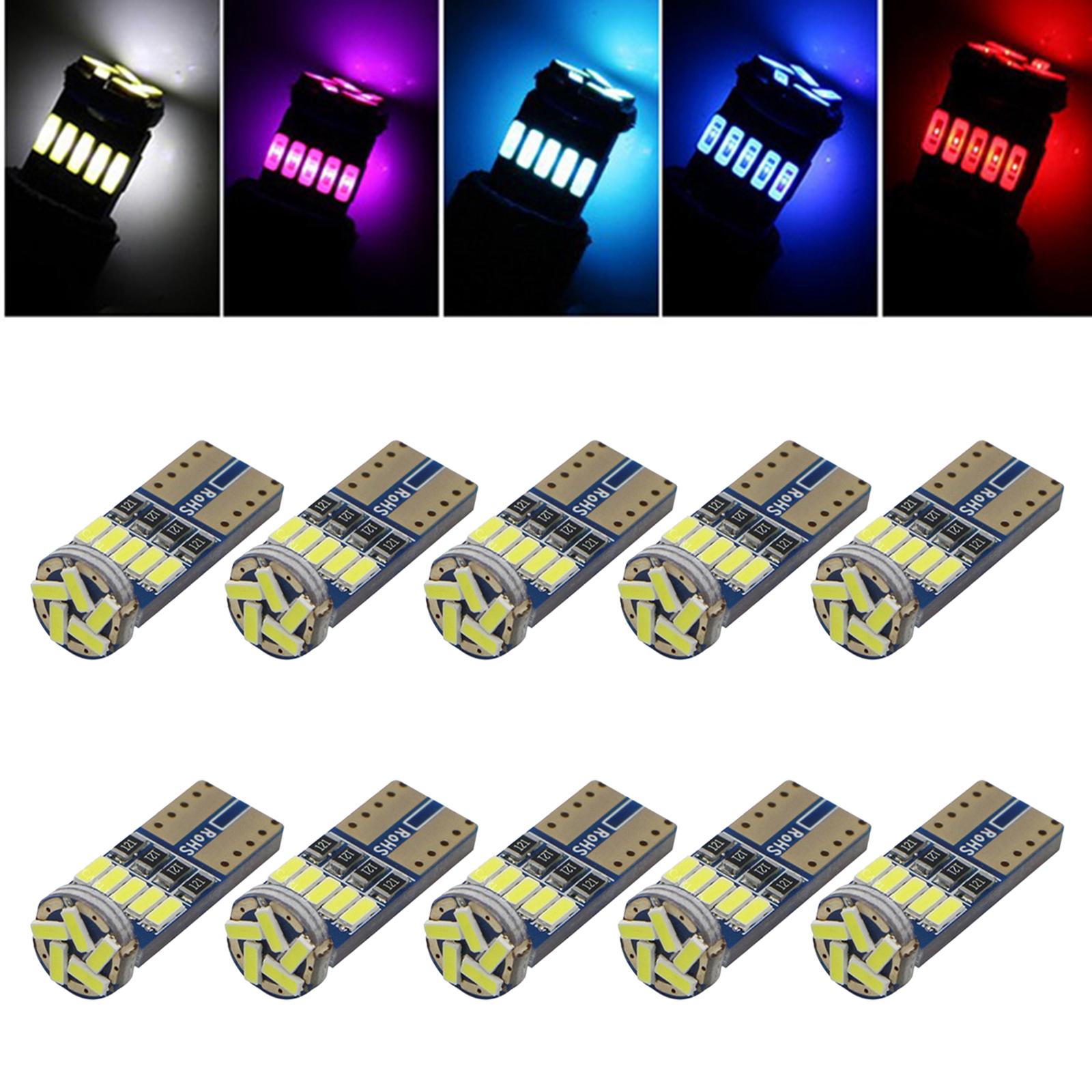 10x Car Interior Dome Light Bulbs LED Low Power Consumption Easy to Install