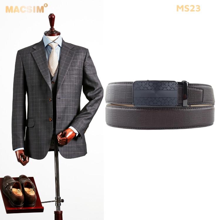 Thắt lưng nam -Dây nịt nam da thật cao cấp nhãn hiệu Macsim MS23