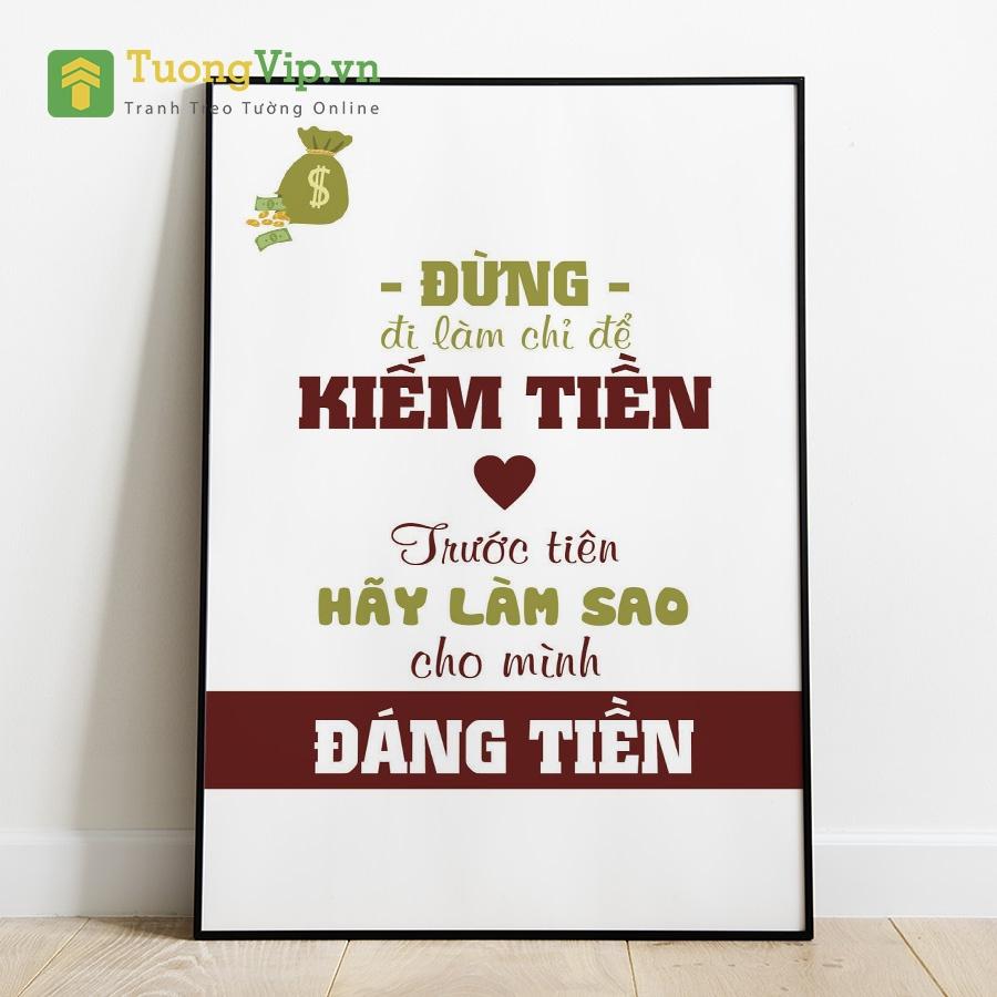 Tranh Canvas  - Tranh Treo Tường Slogan Tạo Động Lực 7 - Tặng Kèm Đinh Đóng Tường Không Cần Khoan