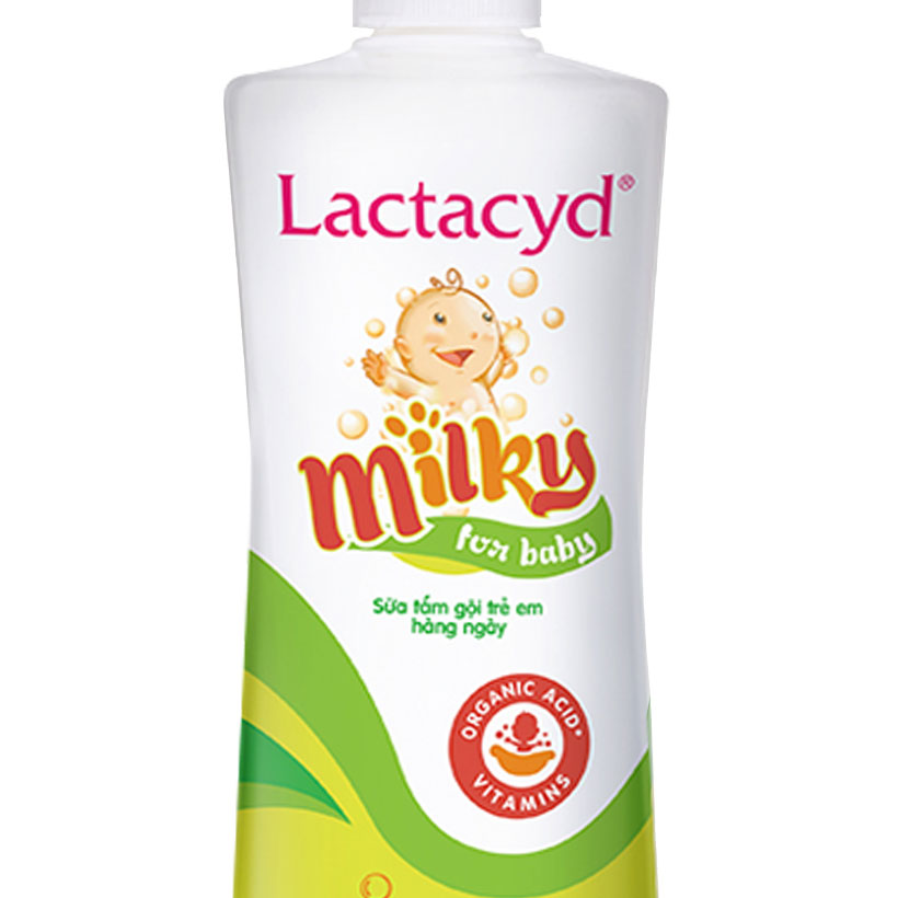 Bộ 2 chai Lactacyd Milky BẢO VỆ, NUÔI DƯỠNG DA &amp; TÓC BÉ VƯỢT TRỘI 500ml/chai + 1 DDVS Odor Fresh NGĂN MÙI 24H 250ml/chai