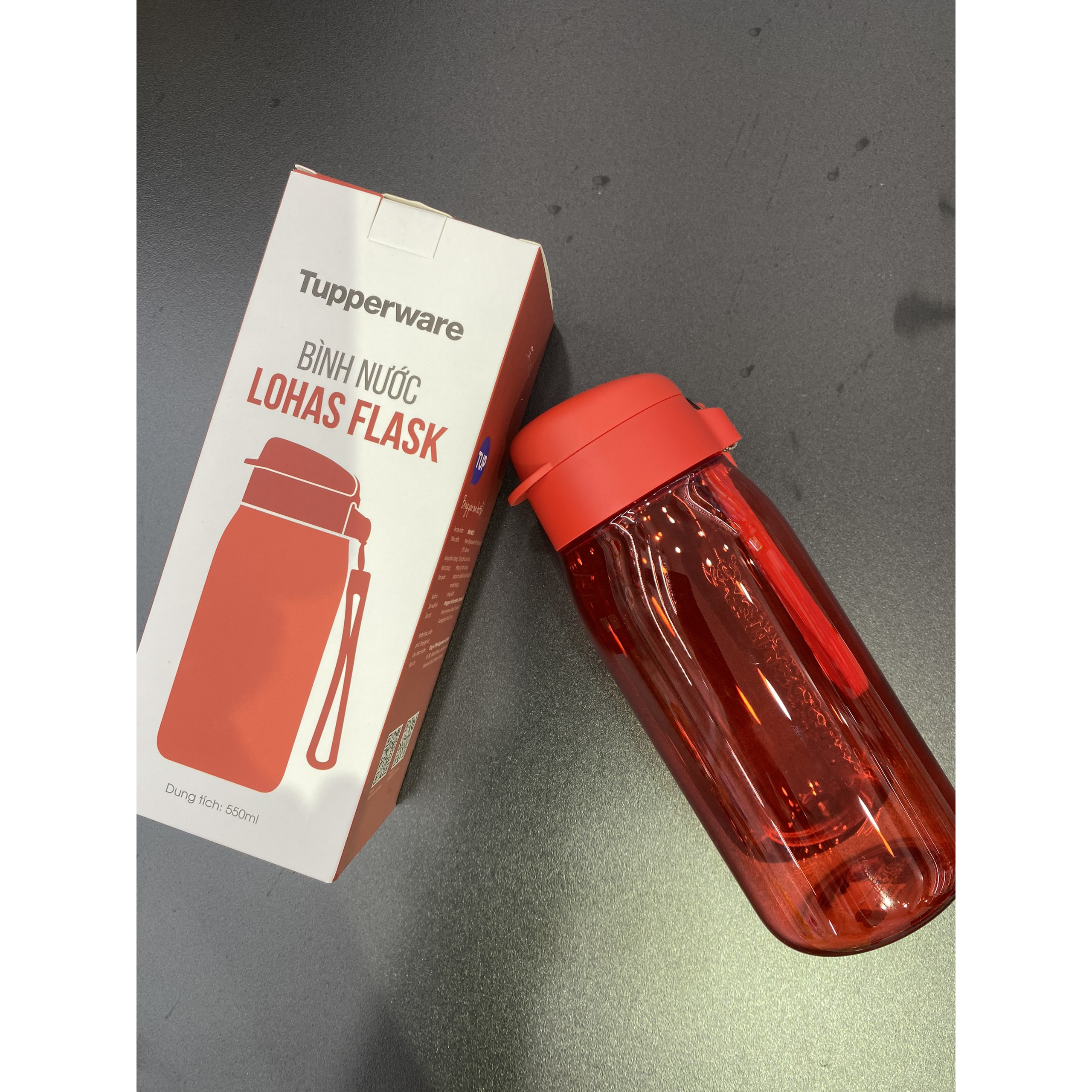 Bình nước Lohas Flask 550ML Tupperware chính hãng ( màu mới)