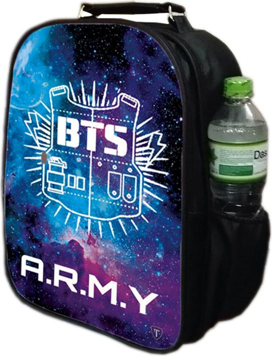 Balo vuông 02 ngăn TROY galaxy in logo BTS ARMY