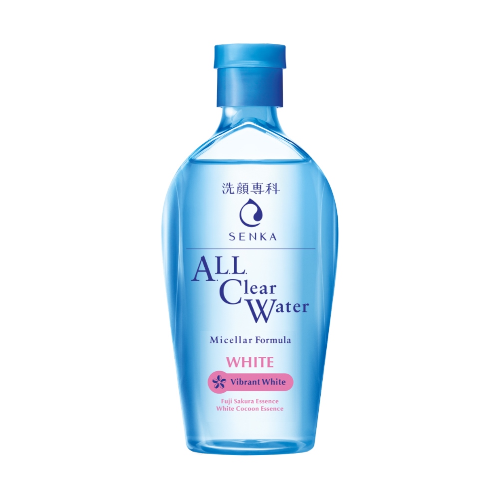 Nước Tẩy Trang Dưỡng Trắng SENKA A.L.L. CLEAR WATER Micellar Formula White 230ml 15021 tặng Mặt nạ dưỡng da The Faceshop Real Nature (1 miếng)