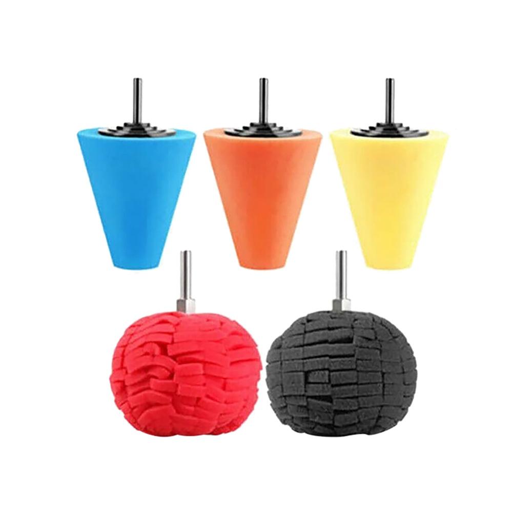 Set 5 miếng xốp hình nón đánh bóng xe hơi