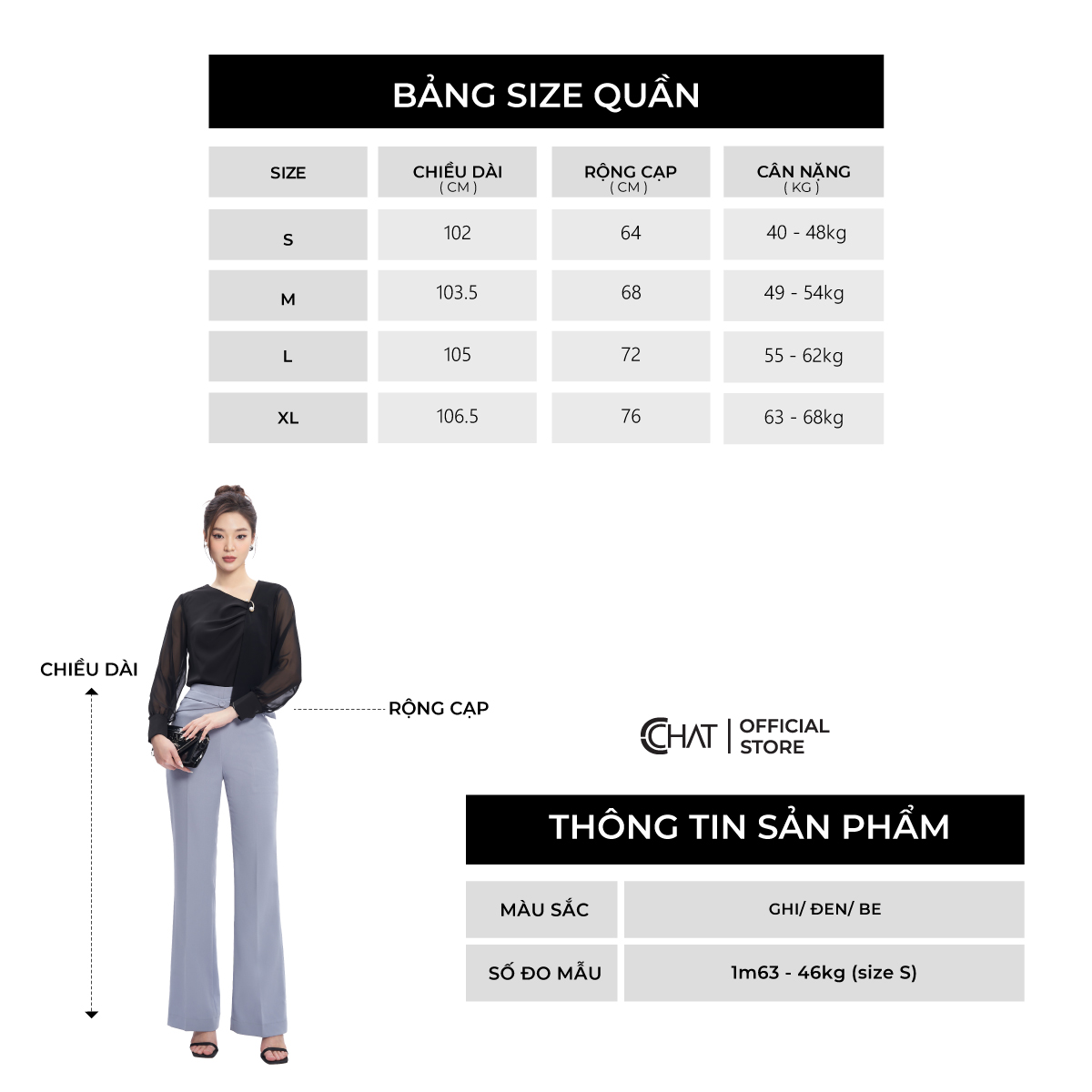 Quần Ống Rộng  Hai Đai Chéo Chất Liệu Tuytsi Cao Cấp 13QDS2012ET