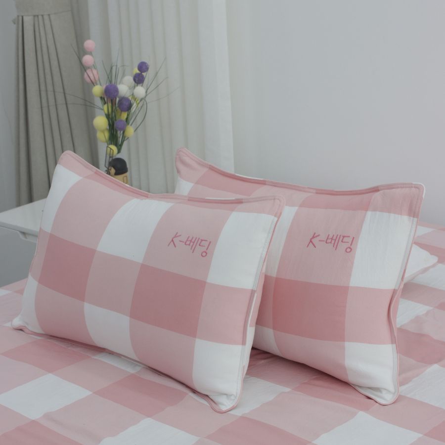 Bộ ga giường nhuộm sợi công nghệ Yarn Dyed K-Bedding KPCD 204 (không bao gồm chăn) 