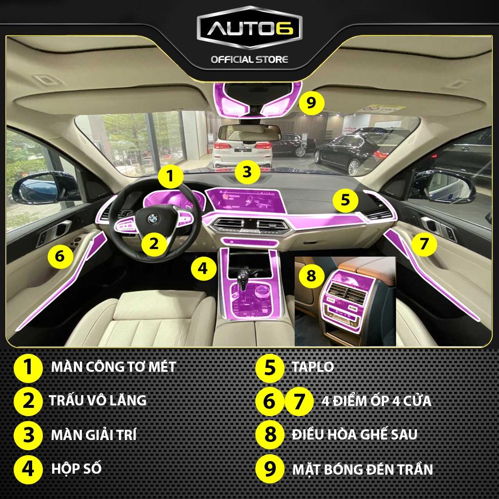 BMW X5 2020-2023: Film PPF dán chống xước nội thất ô tô - AUTO6- chống xước, che mờ đi các vết xước cũ...