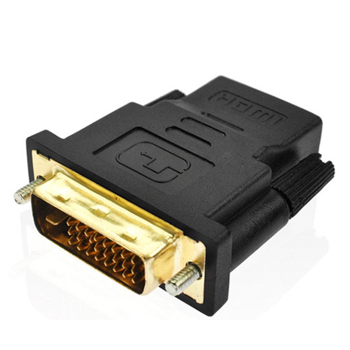 Đầu Chuyển Đổi HDMI Sang DVI 20124 Đầu chuyển đổi DVI-D (24+1) cổng đực sang HDMI cổng cái  (màu đen) Đầu chuyển đổi  HDMI cái sang DVI 24+1 đực - Hàng Nhập Khẩu