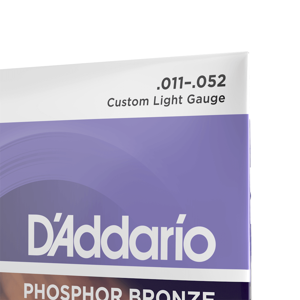 Bộ dây đàn Guitar Acoustic/ Acoustic Guitar Strings - D'Addario EJ26 - Phosphor Bronze - Warm, Bright & Balanced Tone - Custom Light Gauge .011-.052 (Custom Light 11-52) - Hàng chính hãng