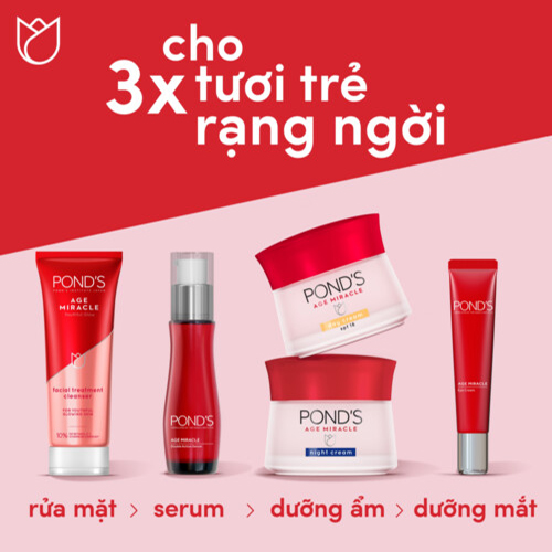 Sữa Rửa Mặt POND'S Dưỡng ẩm Chống lão hoá Dưỡng ẩm Làm sáng và đều màu da