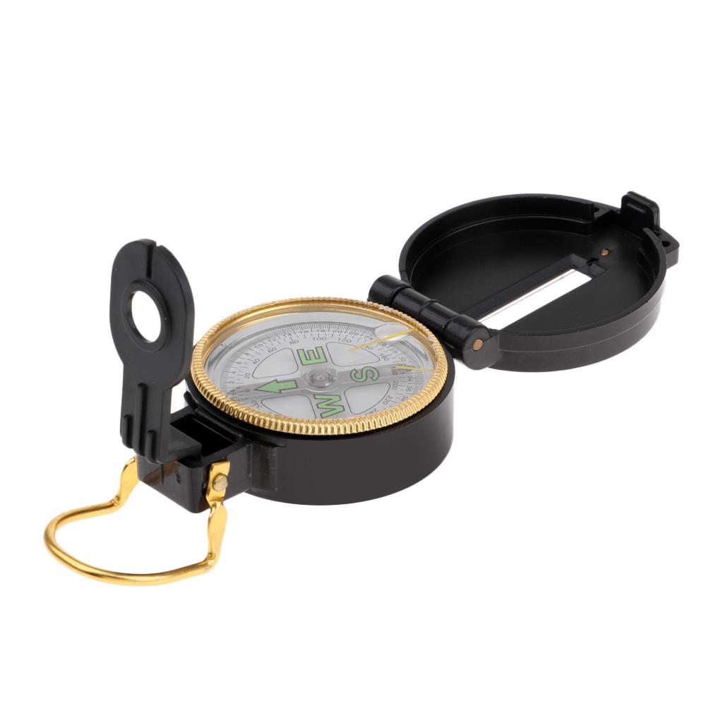 Pocket Compass Foldable Camping Hiking Boating Compass Guide Tool Marine