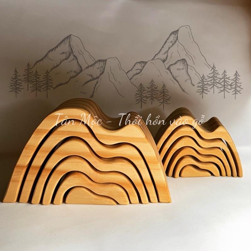 Núi gỗ Montessori/ Đồ chơi gỗ mô phỏng thiên nhiên