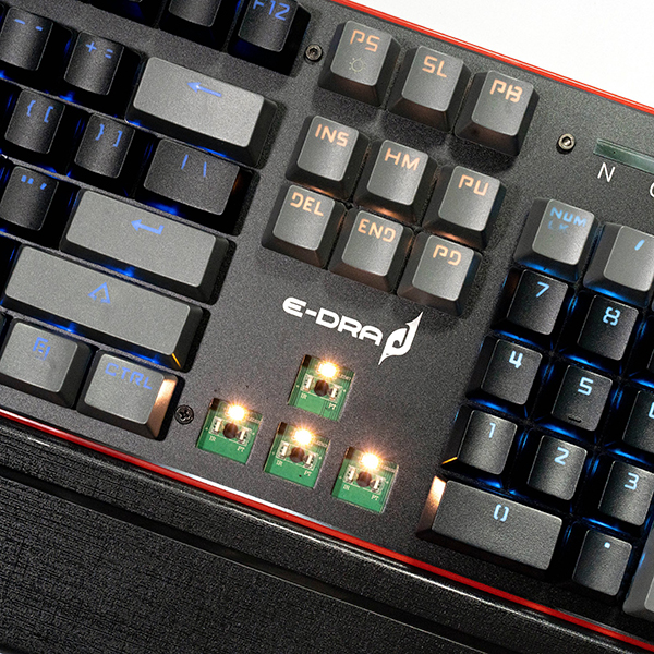 Bàn phím gaming, bàn phím máy tính chơi game cơ quang E-Dra EK300 Katana Alpha - Beta - Led Rainbow - Kết nối USB - Hàng chính hãng