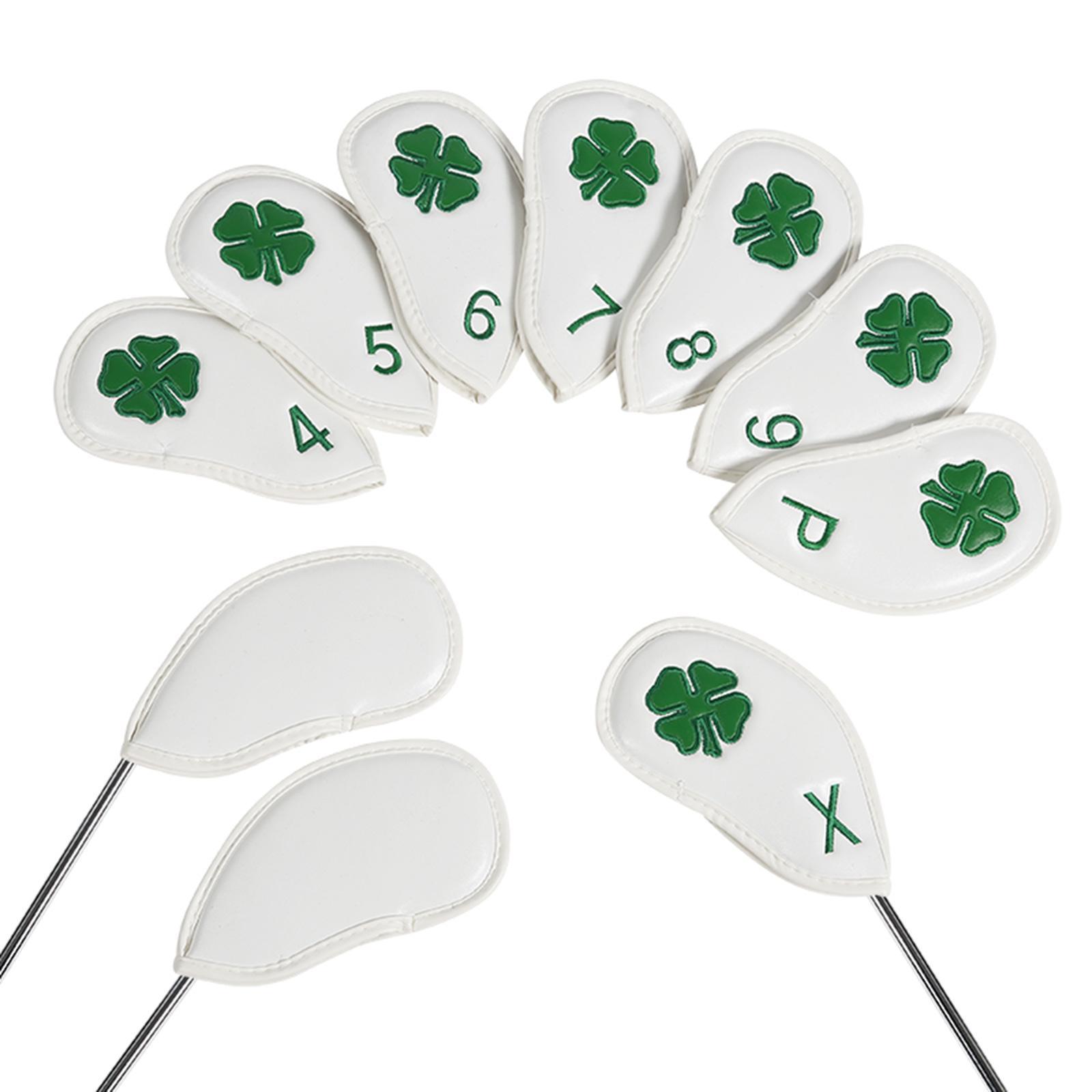 10x Golf Club Covers Number Embroidered Water Resistant Golf Iron Headcovers
