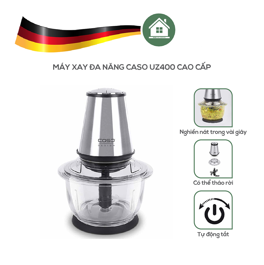 Máy Xay Đa Năng CASO UZ400, Dung Tích 1.2 Lít, Xay Thịt, Trái Cây, Rau, Hành, Tỏi, Các Loại Hạt  - Hàng Nhập Khẩu Từ Đức