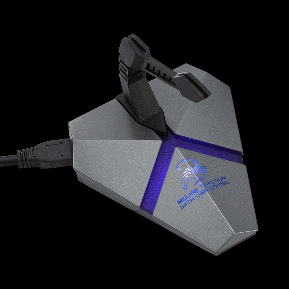 3 Ports USB 2.0 Card Reader Colorful LED Splitter HUB for Gaming Mouse Lines