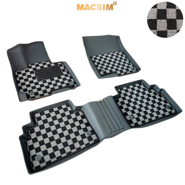 Thảm Lót Sàn 2 Lớp TPE Macsim Huyndai Tucson 2022+ Chuẩn Form, Bền, Không Mùi ( dệt thô caro 2 lớp sd3 ct)