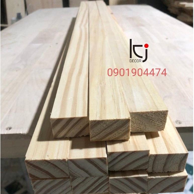 - THANH GỖ THÔNG DÀI 80x3x2CM LÁNG MỊN 4 MẶT