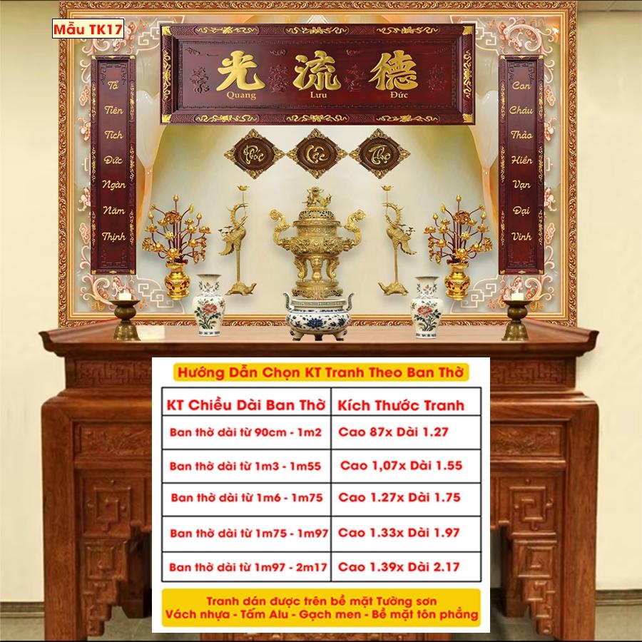 Tranh Lụa Dán Tường Phòng Thờ Cao Cấp 3 – In Sắc Nét – Tặng Keo Dán, Giá Tận Xưởng - Mẫu TK17