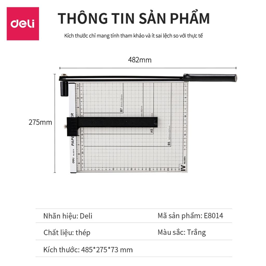 Bàn cắt giấy A4 Deli - Có thể chỉnh kích thước - Màu Trắng -Hàng nhập khẩu- E8014