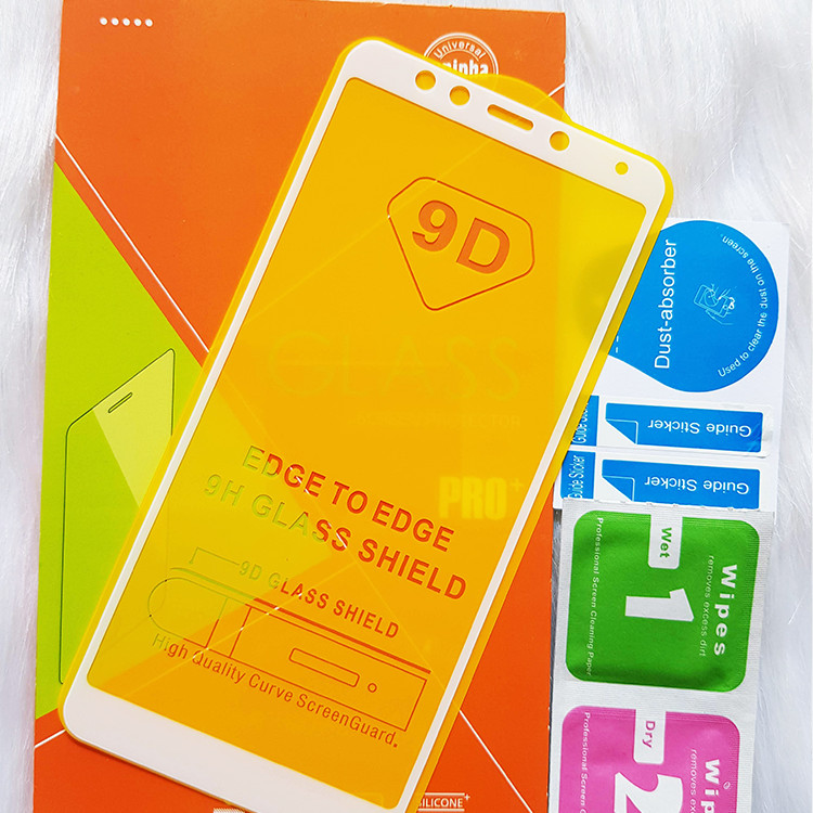 Kính Cường lực 9D Dành Cho XIAOMI REDMI 5 Full Keo Màn Hình - Màu Trắng