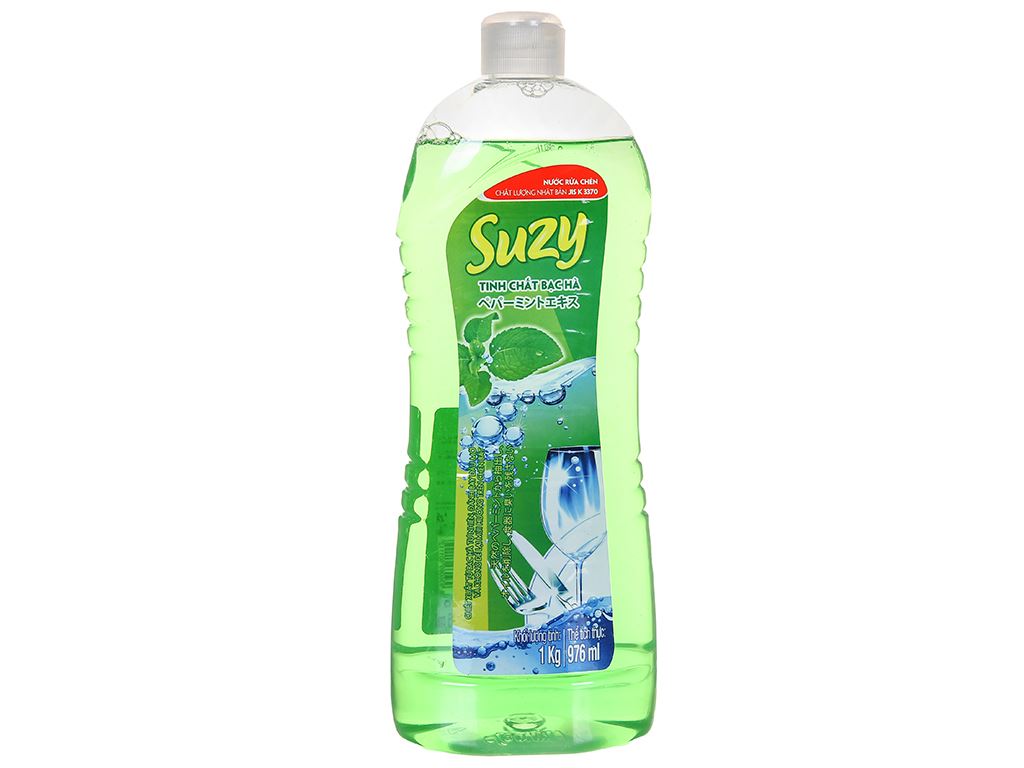 Nước rửa chén Suzy tinh chất bạc hà 1kg