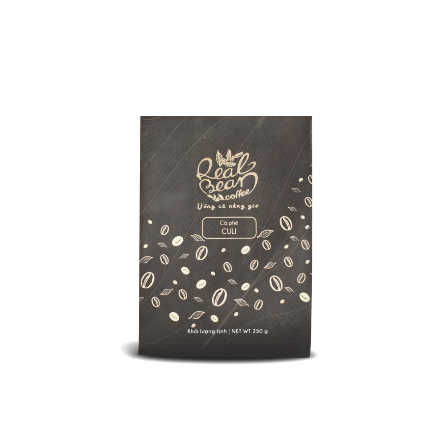 Cà Phê Culi Robusta Rang Xay Nguyên Chất 100% Real Bean Coffee (250g)