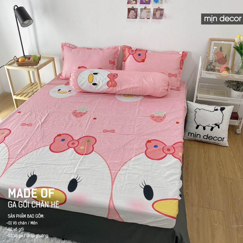 Bộ Ga Giường Cotton 3D Mịn Decor - Drap Giường và Vỏ Gối In 3D Ga Chun Mềm Mịn Nhiều Màu Sắc