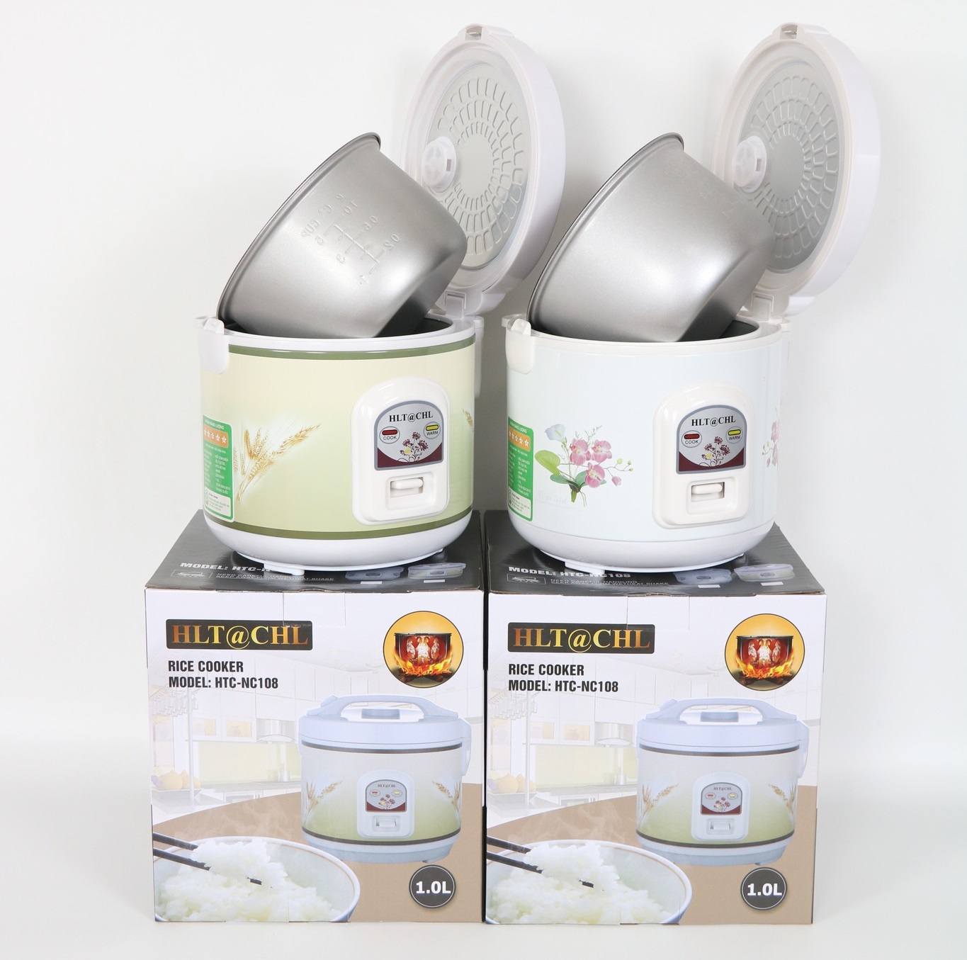 Nồi Cơm Điện Nắp Gài 1.2 Lít HLT@CHL HTC-NC128 - Màu Ngẫu Nhiên - Hàng Chính Hãng