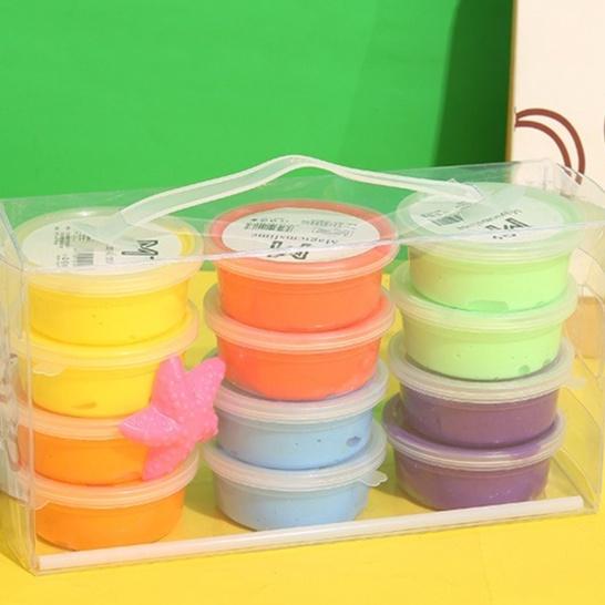 SET12 hộp MAGIC CLAY đất sét xốp nhật bản nhiều màu cực đẹp đồ chơi slam slime