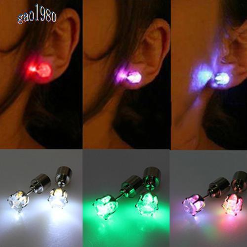 Bông tai đá pha lê phối đèn led phát sáng cho các bữa tiệc
