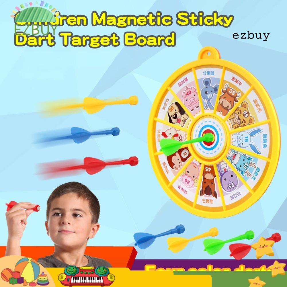 EY-Children Magnetic Sticky Dart Target Board Set Plastic Sports Toy Kids Gift