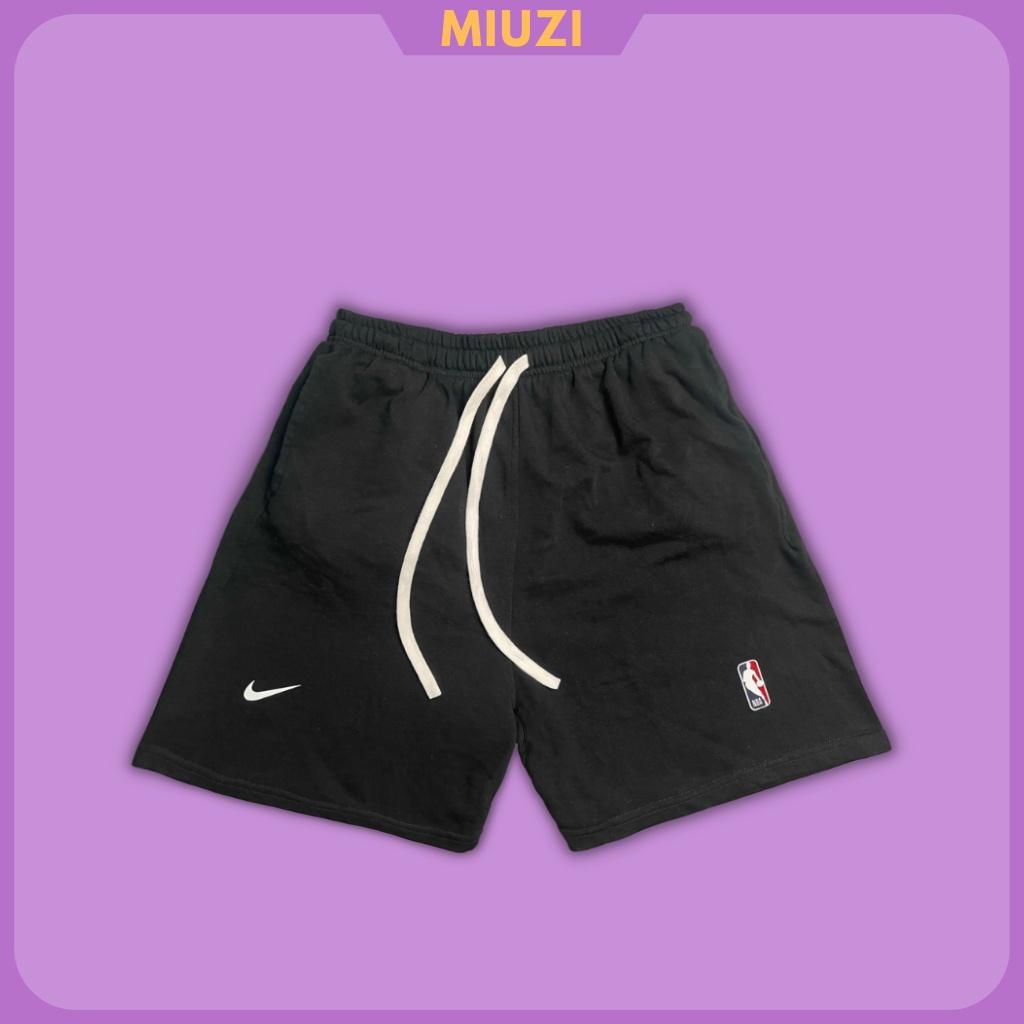 Quần short nam vải nỉ da cá họa tiết nice NBA 2 màu,Quần nam Miuzi DT062