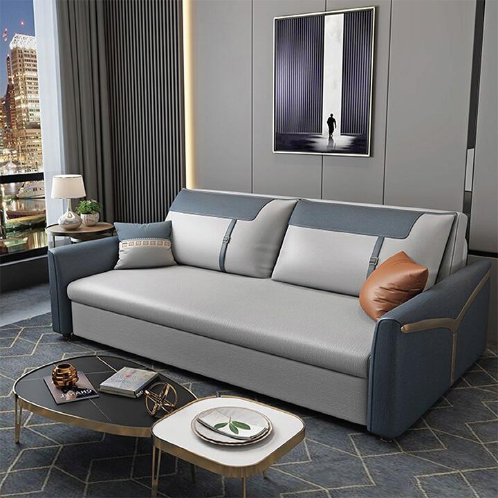 Giường Sofa Vải Sợi Nano Cao Cấp - Ghế Sofa Giường Đa Năng Có Ngăn Chứa Đồ,Vải Sợi Nano Cao Cấp , Chuyển Đổi Từ Ghế Sang Giường Tiện Lợi , Tiết Kiệm Không Gian