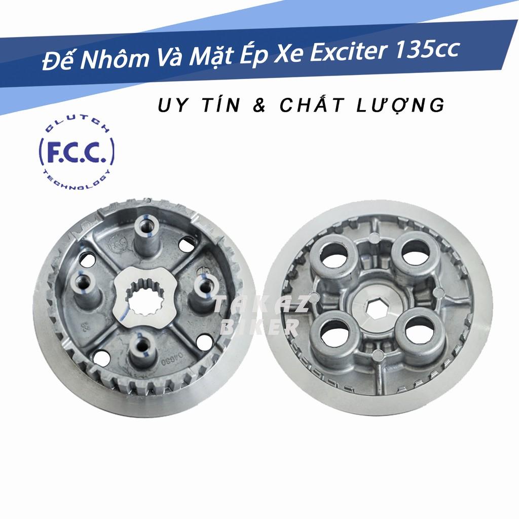 A1 Bộ nồi đế nhôm FCC - mặt ép - lá bố - lá sắt dùng cho xe Exciter 135 2011 col tay