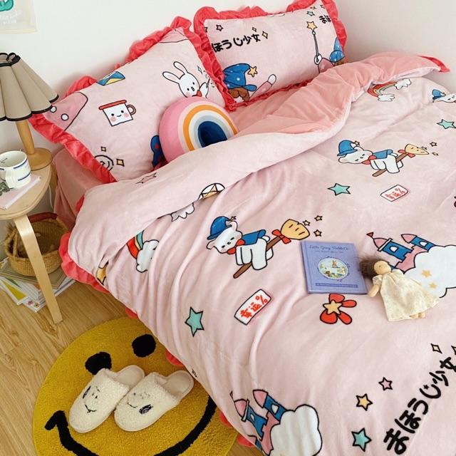 Set Nỉ Nhung bèo japan Hàng nhập khẩu cao cấp 4 món hình ngộ nghĩnh