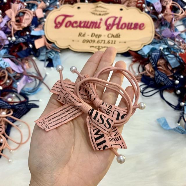 THUN ĐÔI BUỘC TÓC NƠ NGỌC