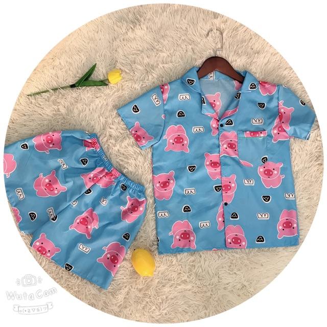 Combo 3 bộ pizama trơn viền